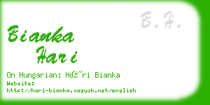 bianka hari business card